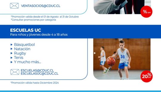 Gráfica del beneficio Alumni UC, sobre Club Deportivo UC