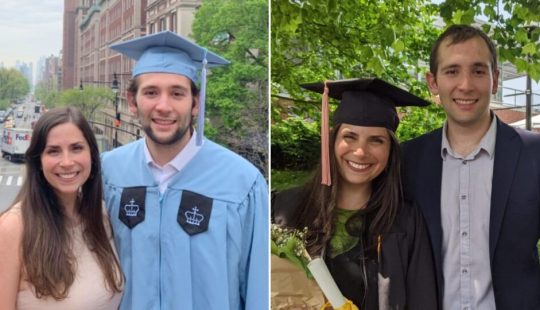 fotografía dividida de Alumni UC en Estados Unidos, de Catalina Ortúzar y Cristóbal Bisso