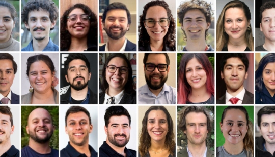 Imagen compuesta con retratos individuales de varias personas jóvenes, organizados en filas.