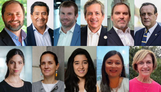 Collage fotos faciales de 11 personas